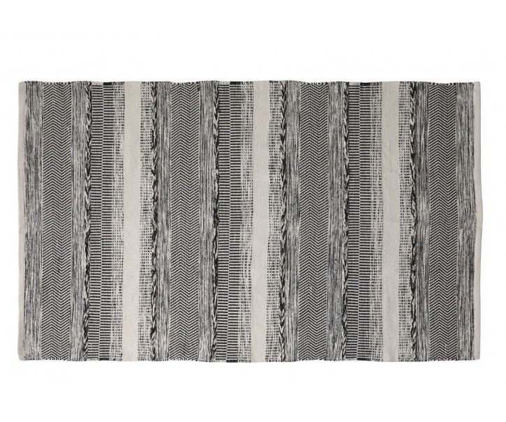 Bavlněný koberec s černobílým vzorem – 180*120 cm Chic Antique