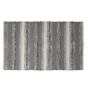 Bavlněný koberec s černobílým vzorem – 180*120 cm