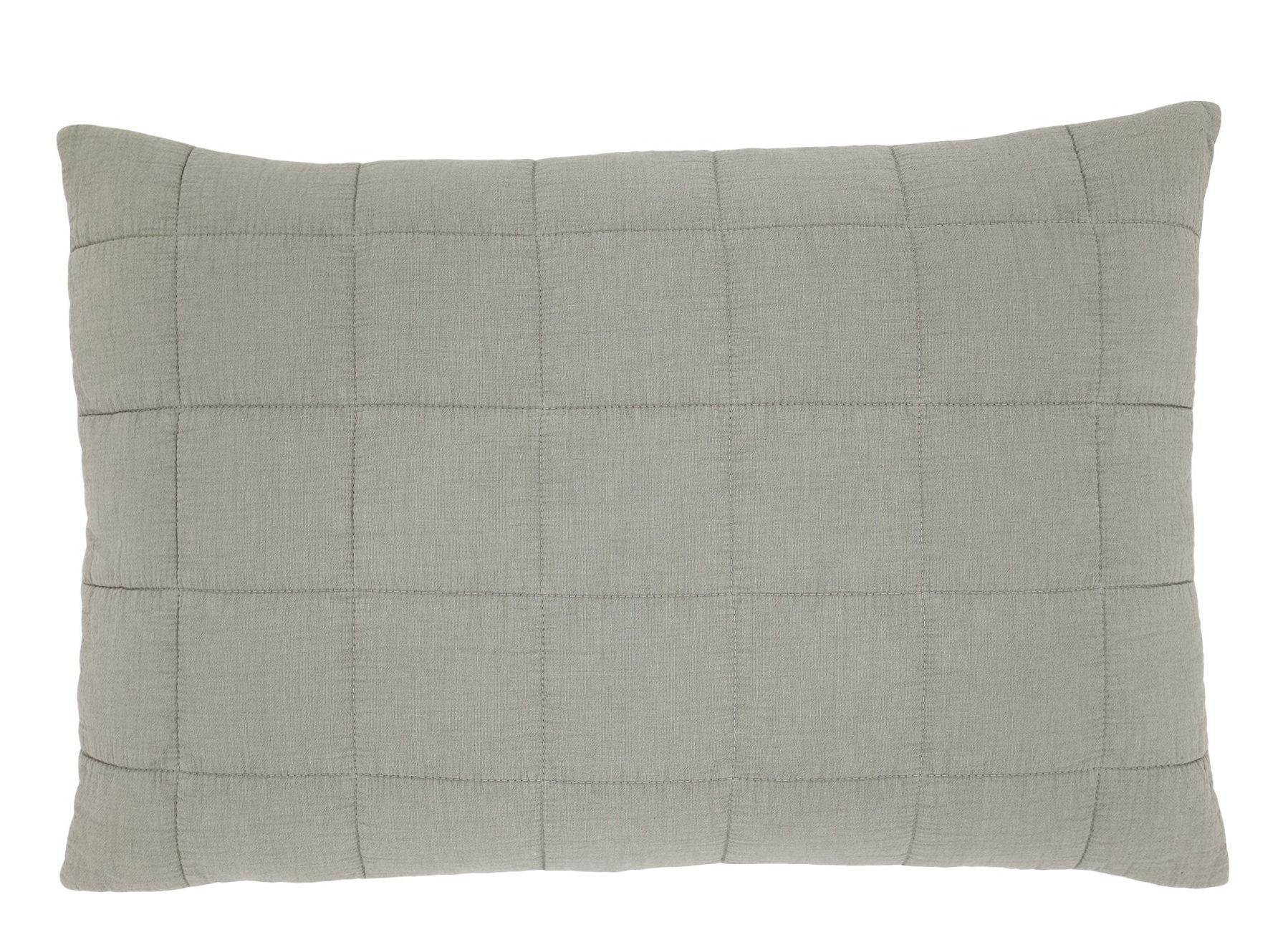 Povlak na polštář Aix Vintage z oprané bavlny jemně opálové barvy – 60*40 cm