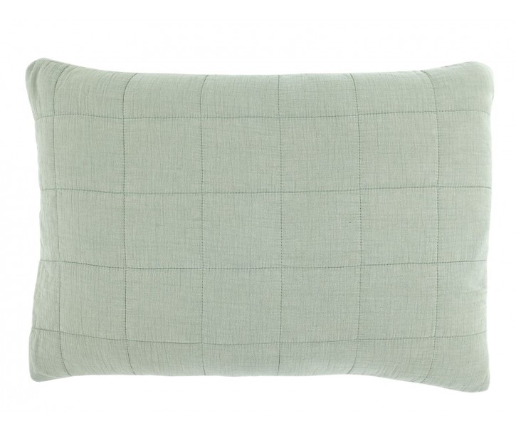 Zelený povlak na polštář s opraným vzhledem Aix Vintage verte – 60*40 cm Chic Antique