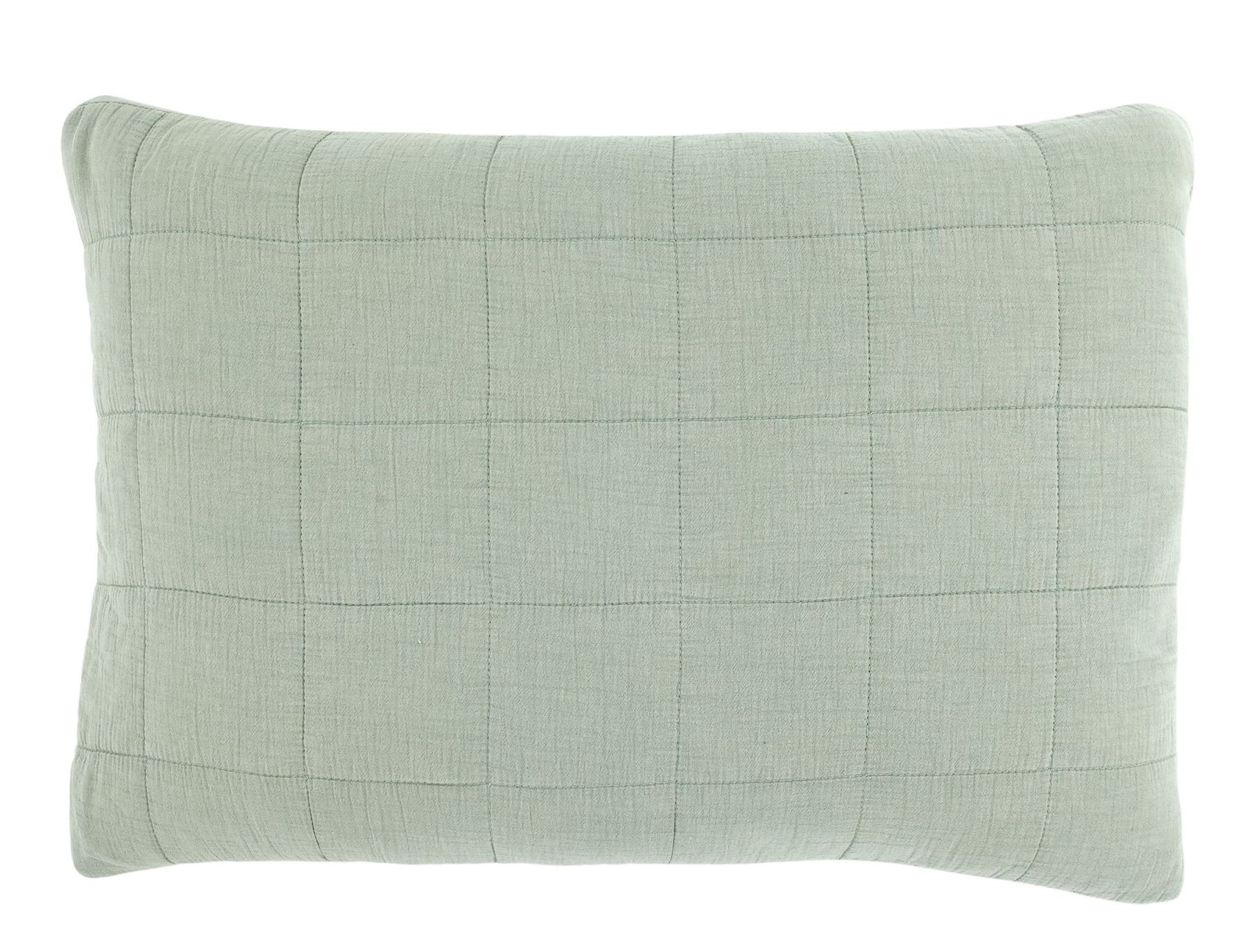 Zelený povlak na polštář s opraným vzhledem Aix Vintage verte – 60*40 cm