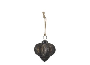 Mocca antik vánoční skleněná baňka – 7*7*7 cm