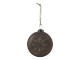 Mocca antik vánoční skleněná baňka s hvězdou – 10*6*10 cm Chic Antique