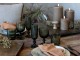 Kouřová sklenice na vodu s drážkami Riller – Ø 7,5*9,5 cm / 250ml Chic Antique