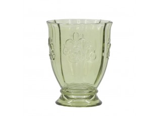 Zelená sklenice Saint-Émilion s dekorem – Ø 8,5*10,5 cm / 250ml