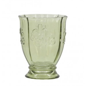 Zelená sklenice Saint-Émilion s dekorem – Ø 8,5*10,5 cm / 250ml