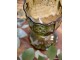 Zelená sklenice na víno Saint-Émilion s dekorem – Ø 9*16 cm / 350ml Chic Antique