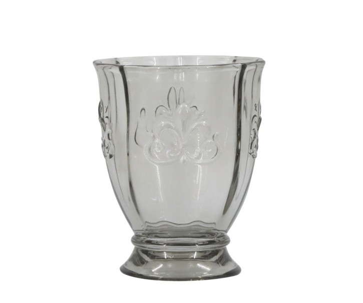 Šedá sklenice Saint-Émilion se vzorem – Ø 8,5*10,5 cm / 250ml Chic Antique