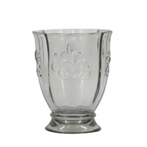 Šedá sklenice Saint-Émilion s dekorem – Ø 8,5*10,5 cm / 250ml