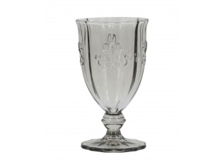 Šedá sklenice na víno Saint-Émilion s dekorem – Ø 9*16 cm / 350ml