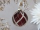 Vínová skleněná vánoční ozdoba Bauble – Ø 8 cm Chic Antique