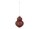 Červená skleněná vánoční ozdoba s dekorem Chic Bauble – Ø 7*10 cm Chic Antique