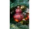 Červená skleněná vánoční ozdoba s dekorem Chic Bauble – Ø 7*10 cm Chic Antique