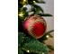 Červená skleněná vánoční ozdoba s girlandou Chic Bauble – Ø 8 cm Chic Antique