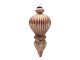 Vánoční veliká červená champagne skleněná ozdoba Ornament – Ø 17*42 cm Chic Antique
