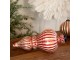 Vánoční veliká červená champagne skleněná ozdoba Ornament – Ø 13*30 cm Chic Antique
