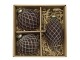Sada 3ks vánočních skleněných ozdob Chic Antique Mocca – Ø 6*13 cm Chic Antique