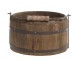 Dřevěné vědro s rukojetí z borovicového dřeva a železa hnědé barvy – Ø 23*13 cm Chic Antique
