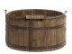 Dřevěné vědro s rukojetí z borovicového dřeva a železa hnědé barvy – Ø 28*15 cm Chic Antique