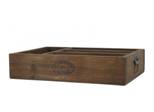 Box na příbory se 4 přihrádkami z borovicového dřeva Nature – 40*27*8,5 cm