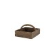 Box s rukojetí a 2 boxy z borovicového dřeva Nature – 23*12*13 cm Chic Antique