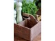 Box s rukojetí a 4 přihrádkami z borovicového dřeva Nature – 24*24*16 cm Chic Antique