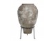 Béžový antik květináč s podstavcem Chic Antique – Ø 49*85 cm Chic Antique