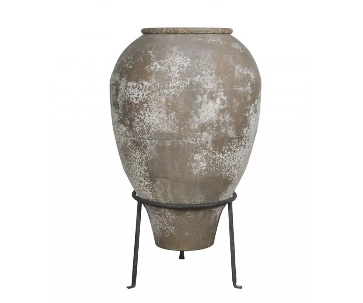 Béžový antik květináč s podstavcem Chic Antique – Ø 49*85 cm Chic Antique