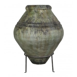 Zelený antik květináč s podstavcem Chic Antique – Ø 75*103,5 cm