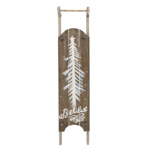Nástěnné vintage sáně z borovicového dřeva Nature – 19,5*5,5*91 cm