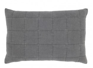 Hromově šedý povlak na polštář s opraným vzhledem Aix Vintage – 60*40 cm