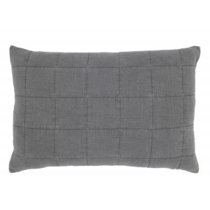 Hromově šedý povlak na polštář s opraným vzhledem Aix Vintage – 60*40 cm