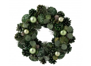 Zelený vánoční věnec se šiškami Pinecone – 34*34*8 cm