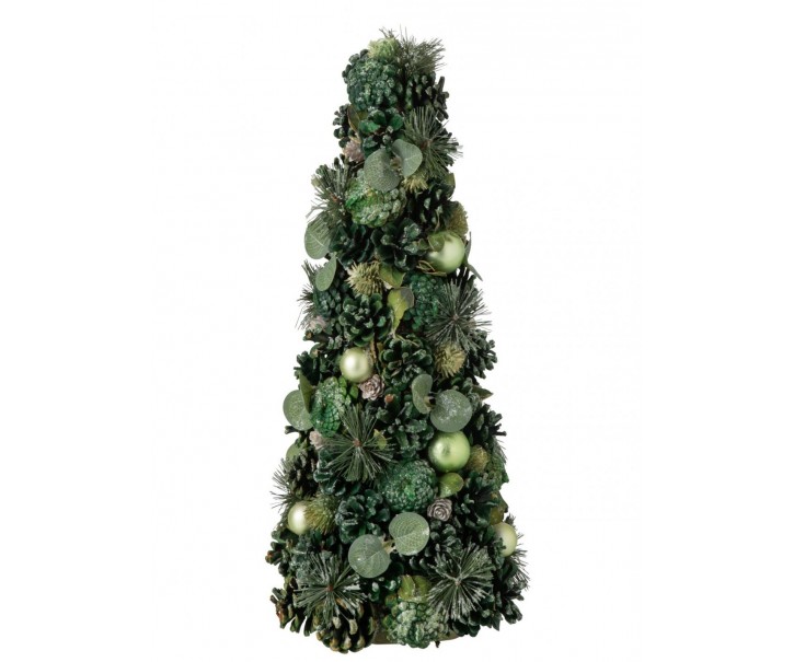 Zelený vánoční stromek se šiškami Pinecone– 21*21*50 cm J-Line by Jolipa