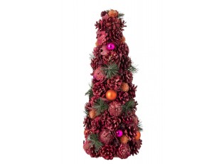 Růžový vánoční stromek se šiškami Pinecone – 21*21*50 cm