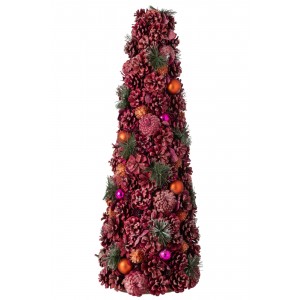 Růžový vánoční stromek se šiškami Pinecone – 26*26*70 cm