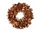 Bronzový lesklý vánoční věnec Sparkling M – 46*46*4 cm J-Line by Jolipa
