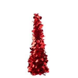 Červený lesklý vánoční stromek Sparkling S – 14*14*60 cm