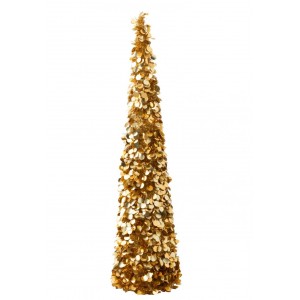 Veliký zlatý lesklý vánoční strom Sparkling L – 24*24*132 cm