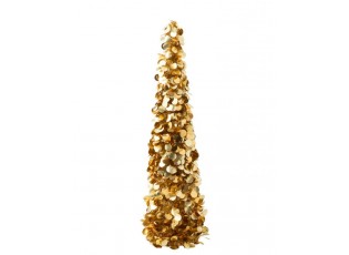 Zlatý lesklý vánoční strom Sparkling M – 19*19*84 cm