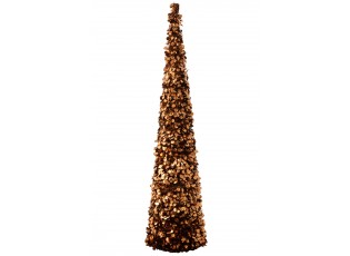 Veliký bronzový lesklý vánoční strom Sparkling XL – 40*40*180 cm