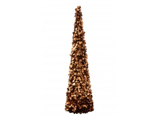 Veliký bronzový lesklý vánoční strom Sparkling L – 24*24*132 cm