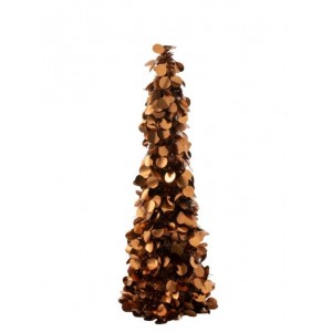 Bronzový lesklý vánoční stromek Sparkling – 14*14*60 cm