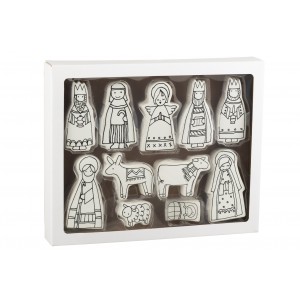 Vánoční Betlém s 11ks figurek – 7,5*3*14 cm