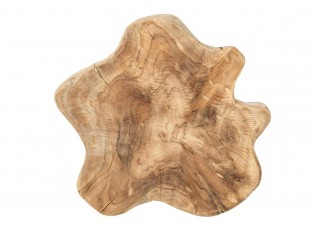 Dekorativní nepravidelný podnos Emma z teakového dřeva přírodní – 39*34*5,5 cm