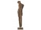 Abstraktní dekorace Mira ze dřeva teak v tmavě hnědé – 53*27*183 cm J-Line by Jolipa