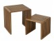 Sada 2 konferenčních stolků Cubic z recyklovaného teakového dřeva – 50*45*50 / 40*40*35 cm J-Line by Jolipa