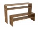 Sada 2 konzolových stolů Cubic s policí z teakového dřeva – 130*30*80 / 118*30*40 cm J-Line by Jolipa