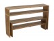 Sada 2 konzolových stolů Cubic s policí z teakového dřeva – 130*30*80 / 118*30*40 cm J-Line by Jolipa