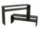 Sada 2 konzolových stolů s policí z recyklovaného teaku černá – 130*30*80 cm J-Line by Jolipa